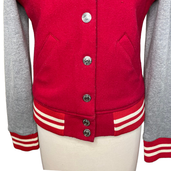 True Religion Size S Varsity Campus Letter Jacket Wool Blend Fashion for Senses - Picture 11 of 16